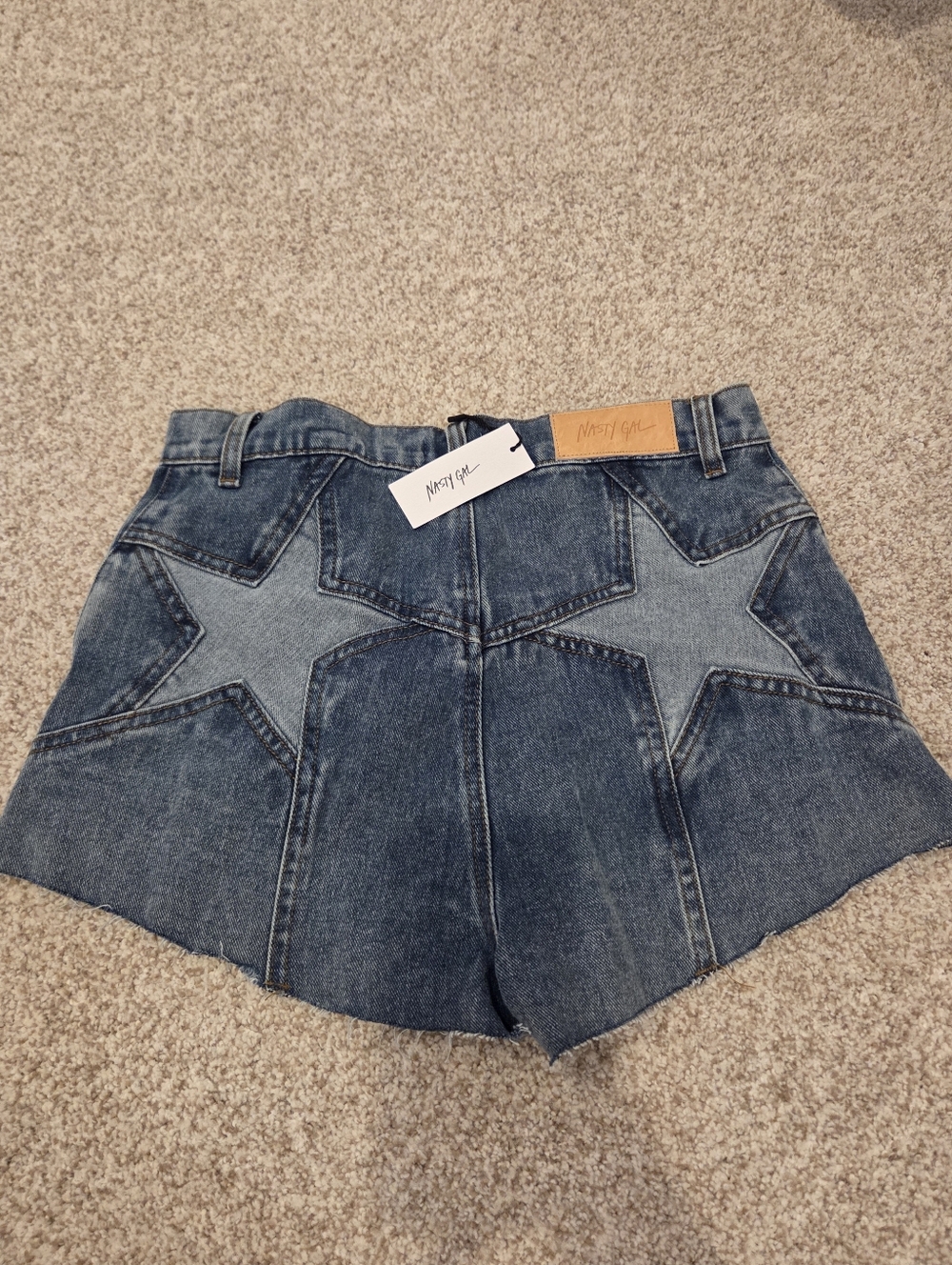 Nasty Gal Blue Star Denim Shorts